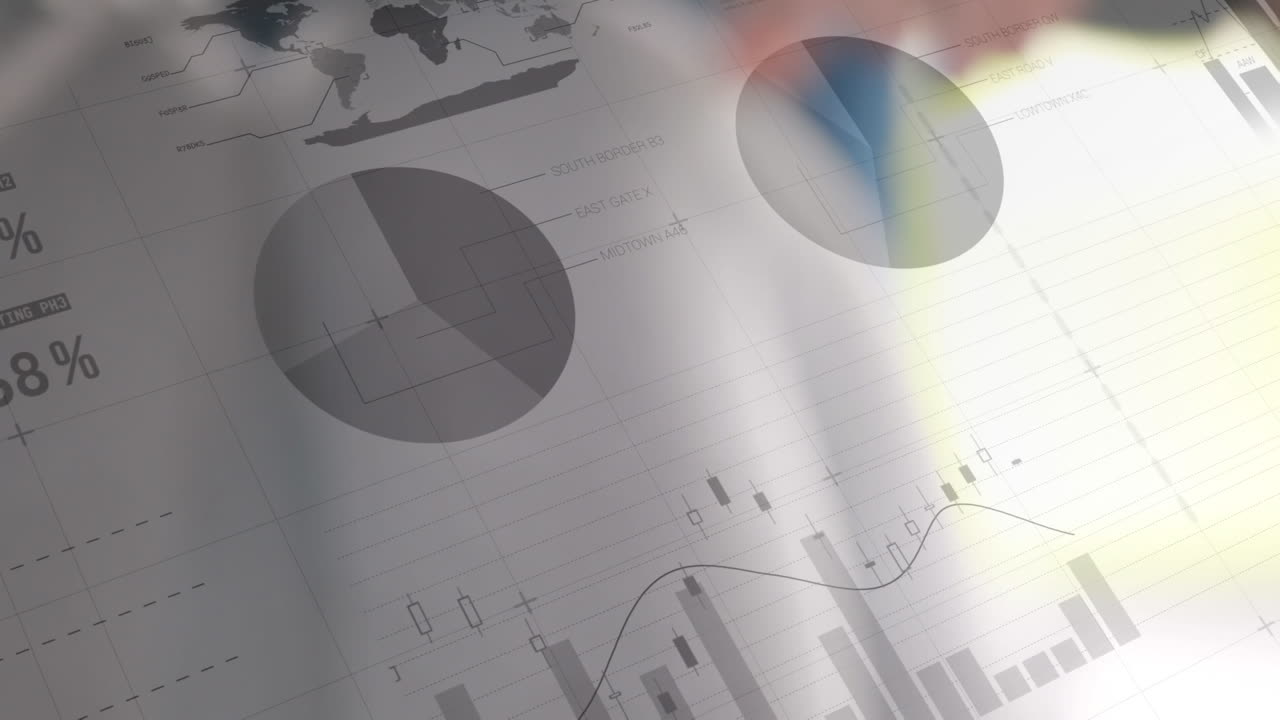 animación del procesamiento de datos sobre deportista caucásica haciendo ejercicio