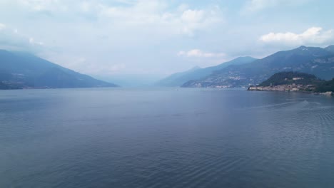 Aerial-Flying-Over-Calm-Waters-Of-Lake-Como