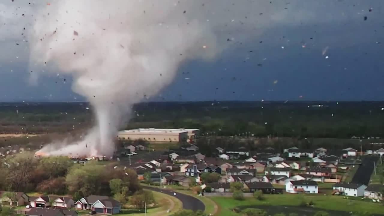 Epic 4K Footage of Tornado Spinning