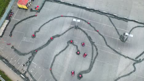 vista aérea de la pista de go-kart