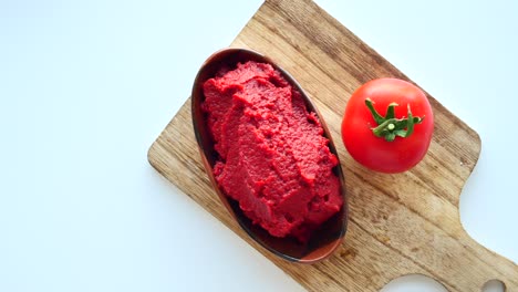 토마토 페이스트와 토마토