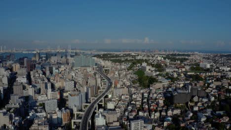 The-aerial-view-of-Yokohama