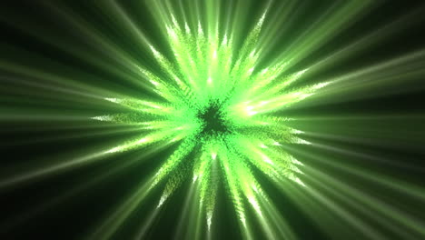 líneas verdes de luces fluorescentes