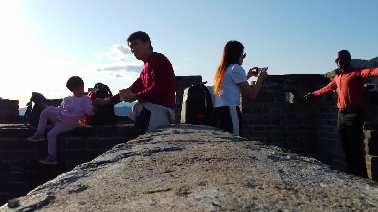 Stunning View of the Great Wall of China and Mountains