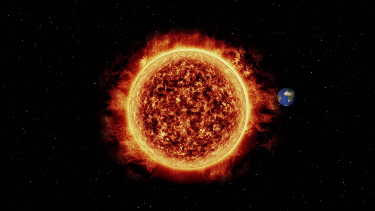 secuencia animada de planetas que orbitan alrededor de una estrella