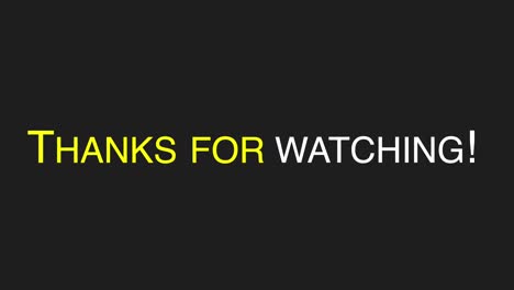 thanks thank you for watching animated kinetic moving text youtube video outro