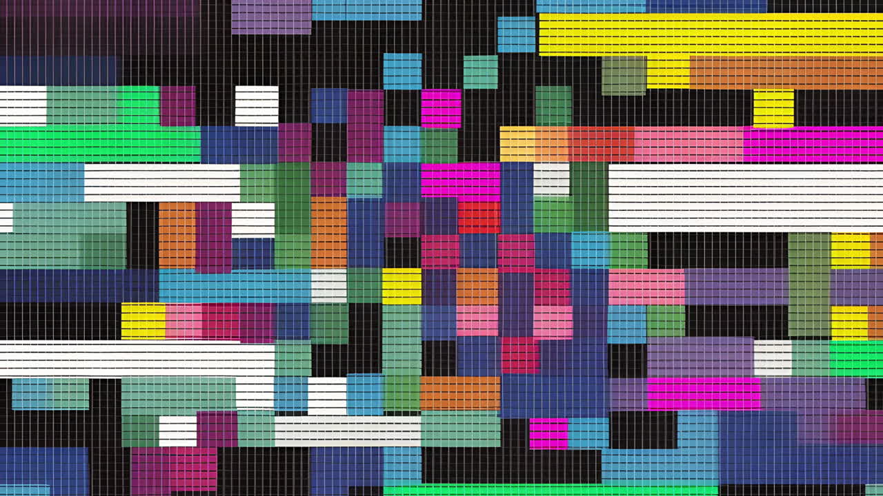 Vibrant Abstract Geometric Pattern with Overlapping Rectangles