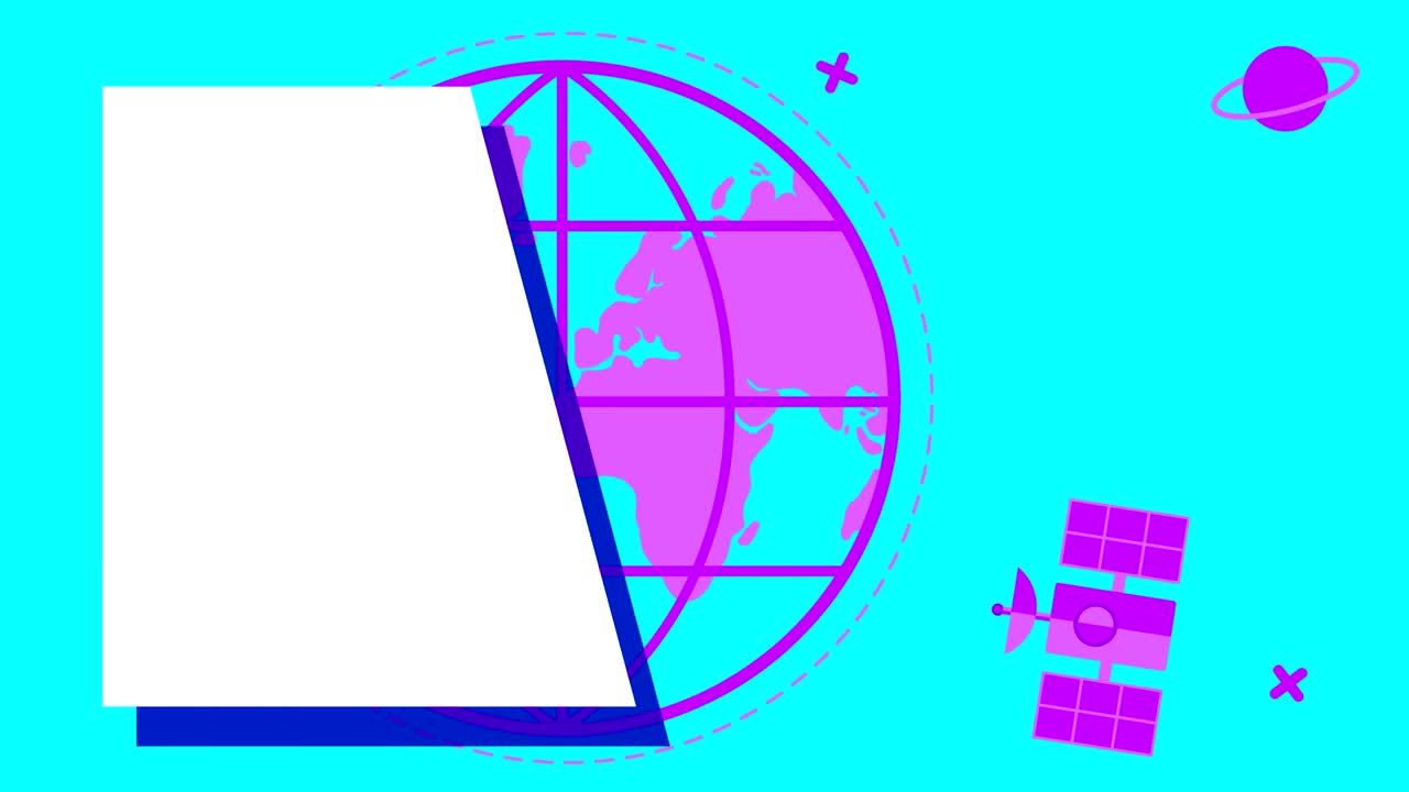 공간을 주제로 한 그림의 루프 애니메이션