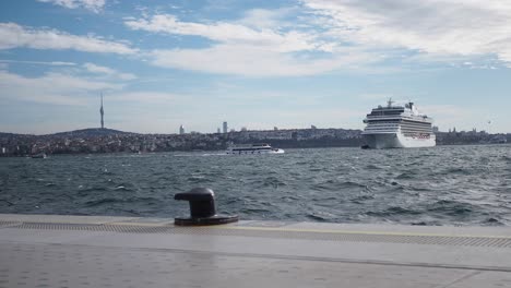 cruise ship in istanbul harbor