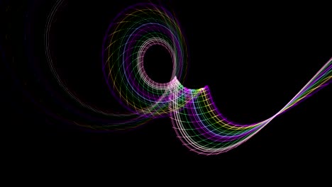 futuristic animation with particle stripe object in slow motion, 4096x2304 loop 4k