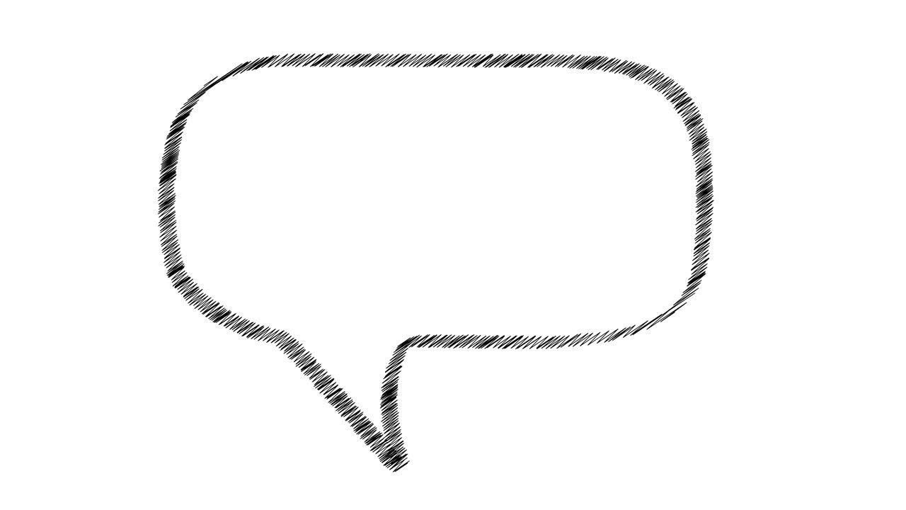 burbuja de habla de estilo dibujado a mano