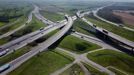 calthorpe interchange aerial m1 m6 a14 motorway road junction