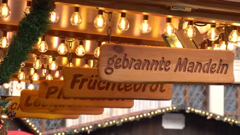 german candied almonds sign