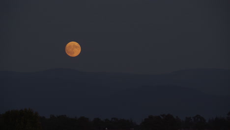 full moon over mountains