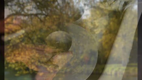 shaping clay on pottery wheel, hands creating animation in outdoor setting