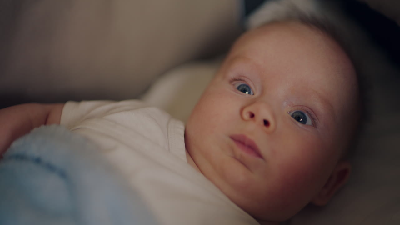 Close-up of a baby lying down