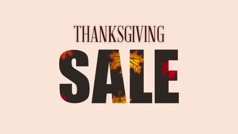 holiday thanksgiving sale with leafs autumn