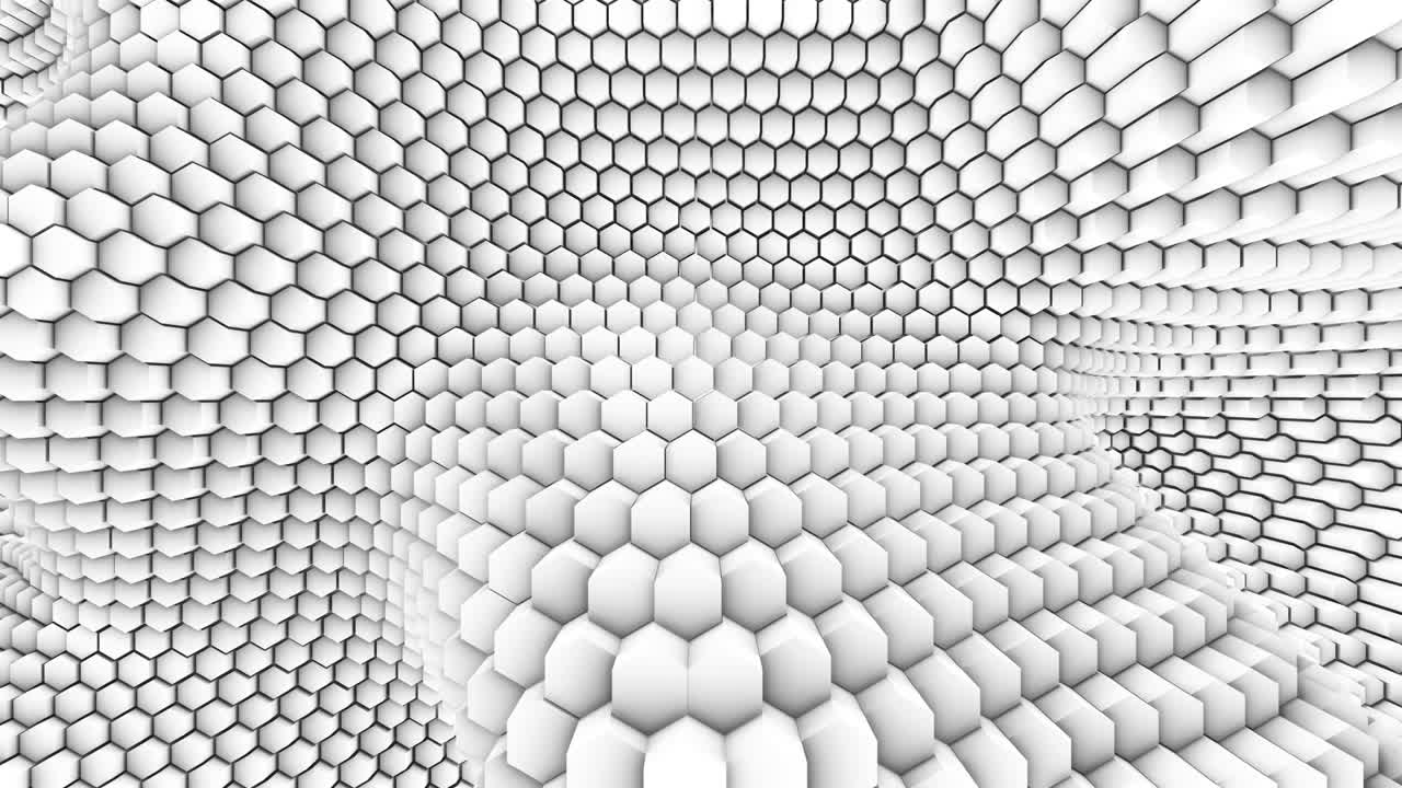 animación hexagonal abstracta patrón multicolor concepto suave de 4k