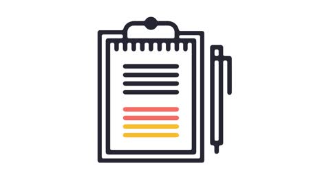 procedimientos de control de calidad animación del icono de línea con alfa
