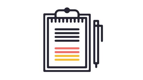 quality control procedures line icon animation with alpha