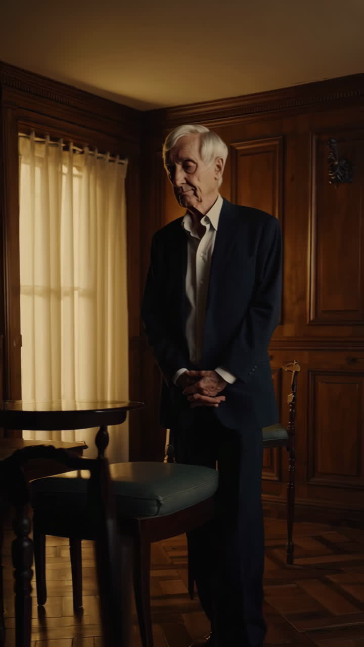 Ritratto di un uomo anziano in un contesto formale
