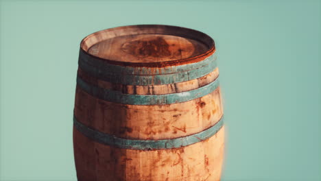 classic old rusted wooden barrel