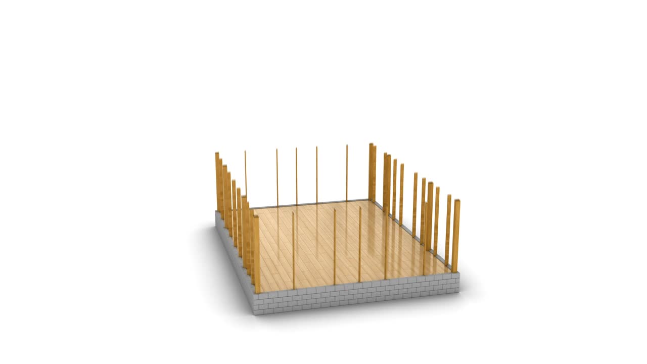 frame house construction  with aplha matte