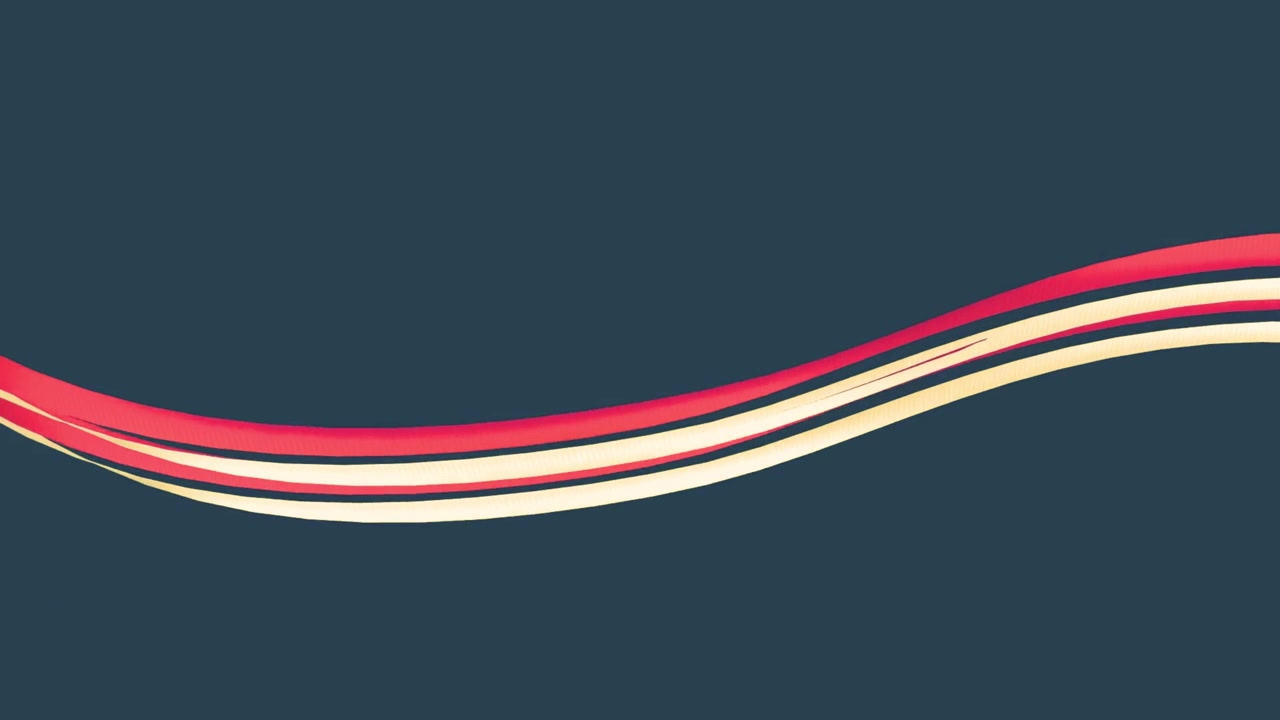 Abstract Animation of Flowing Colorful Lines on Dark Background