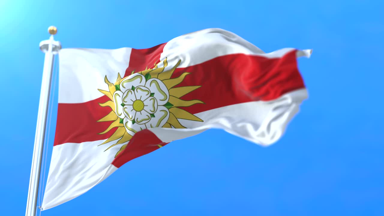 bandera de la subdivisión inglesa de west riding de yorkshire en inglaterra.