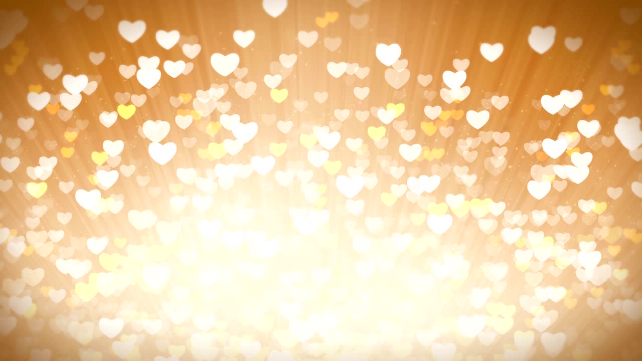 corazones dorados y brillantes con fondo de día de san valentín.