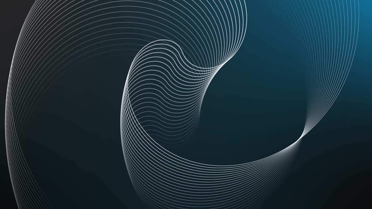 Twisted colorful ribbon digital line. wavy ribbon from so much parallel lines. abstract background with lines.