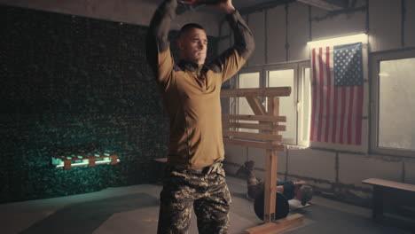 military workout training session