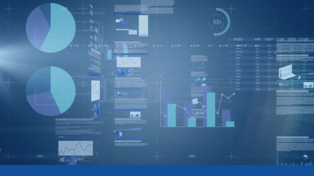 Animation of financial data processing and statistics recording