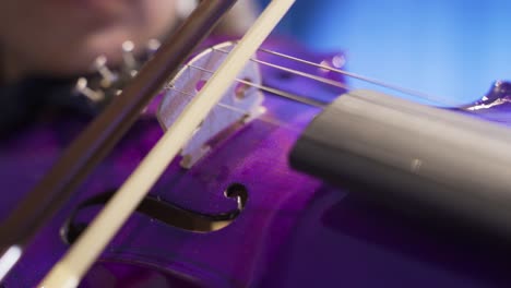 playing the violin close-up.