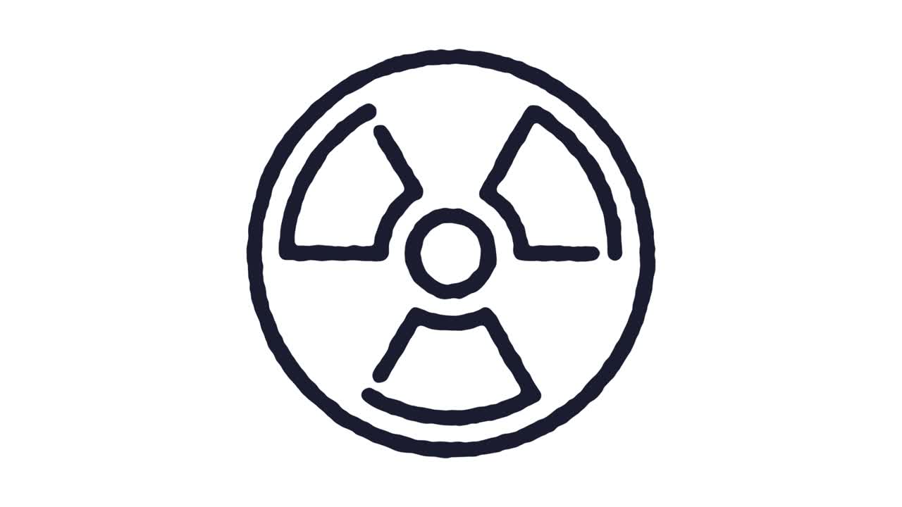 방사성 아이콘 애니메이션 영상 및 알파 채널