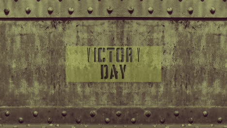 victory day on steel military background