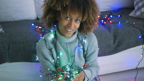 Charming-model-with-twinkle-lights