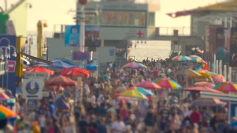 busy santa monica pier