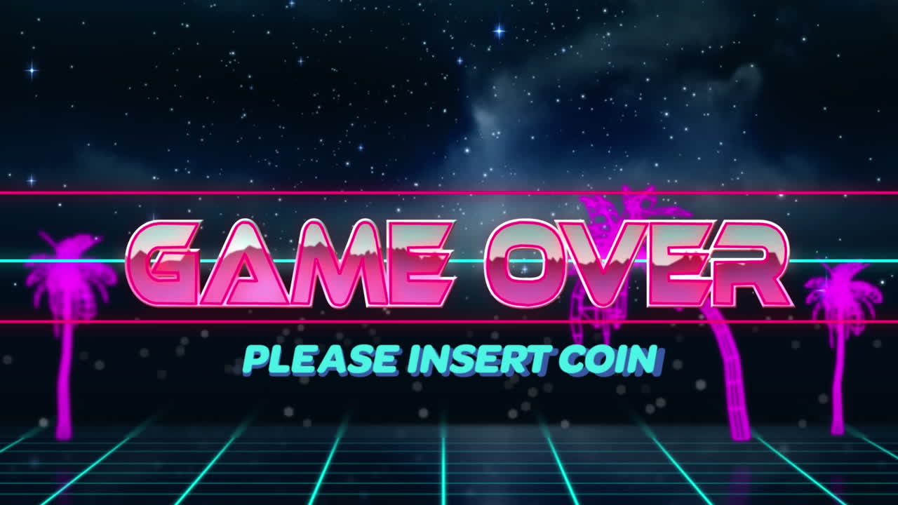 나무와 그리드 위에 텍스트 위에 게임의 애니메이션