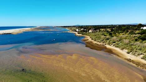 aerial view of the shore in portugal