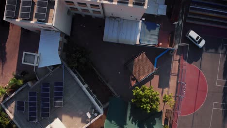 solar panels on a rooftop