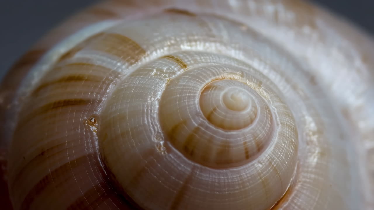 Close-up of a Snail Shell's Spiral Pattern