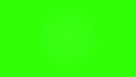 radio wave animation effects on green screen background 4k