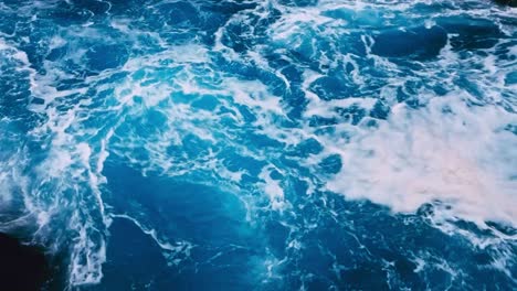 water flow on a hurricane day on terceira island, azores, in the middle of the atlantic ocean