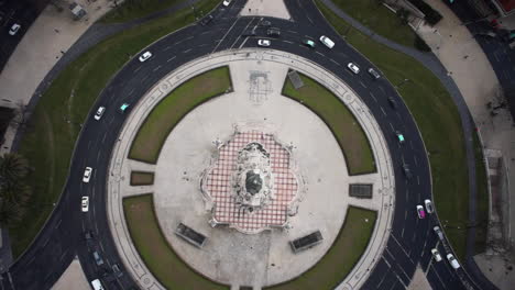 vista superior de la rotonda marquês de pombal
