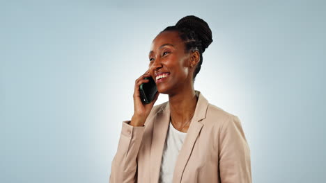 Woman,-smile-and-talking-on-phone