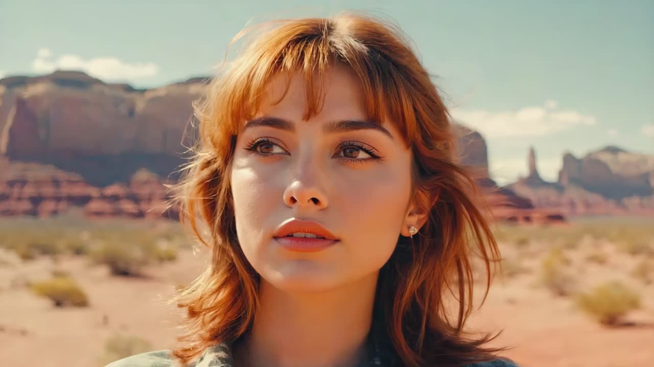 Woman in the Desert Landscape