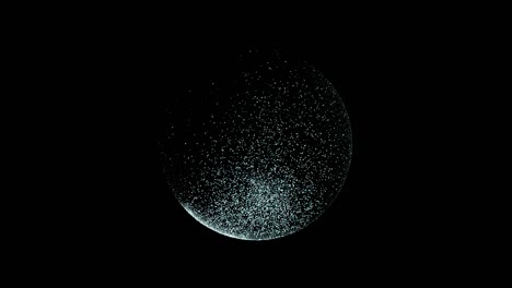 explosión con partículas en la esfera