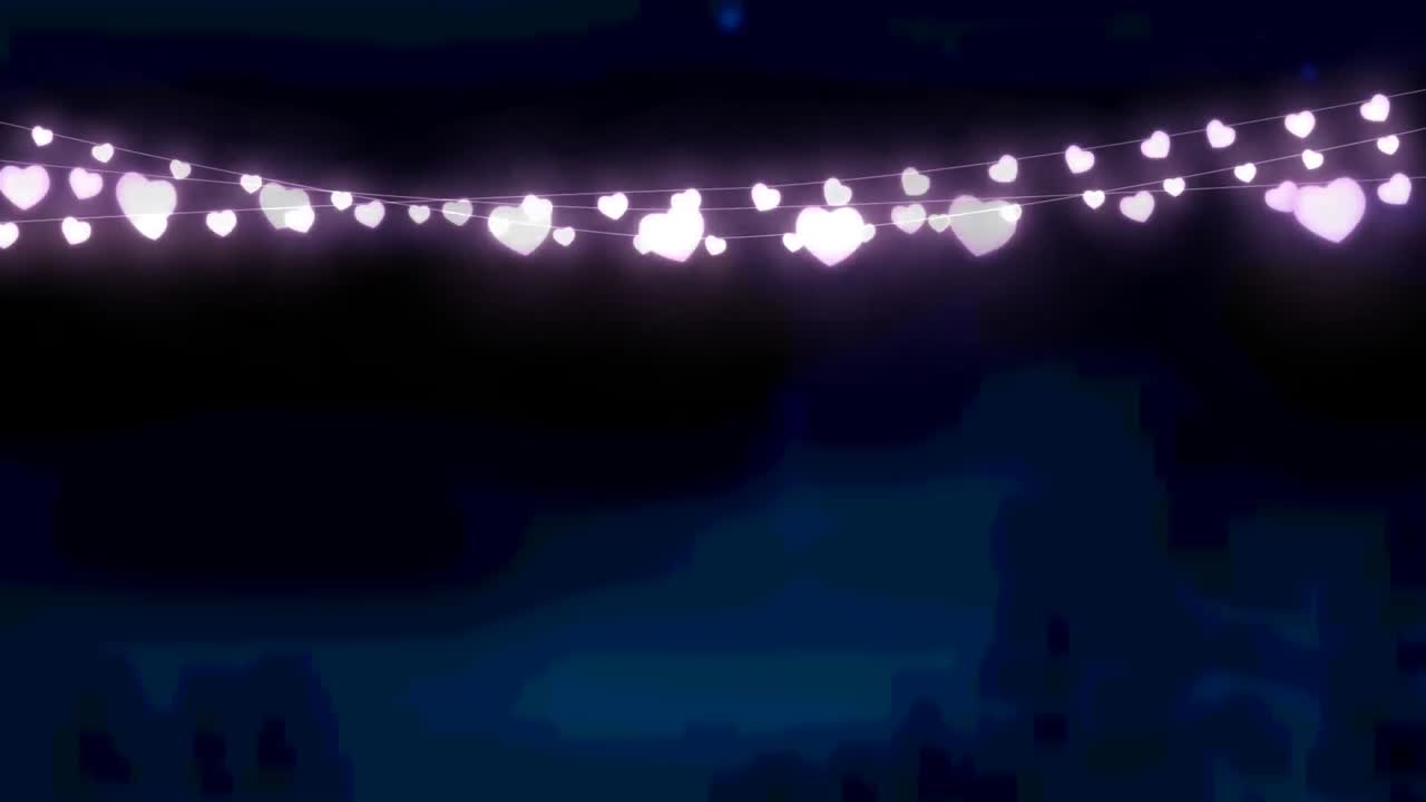 animación de luces de hadas brillantes sobre un fondo negro