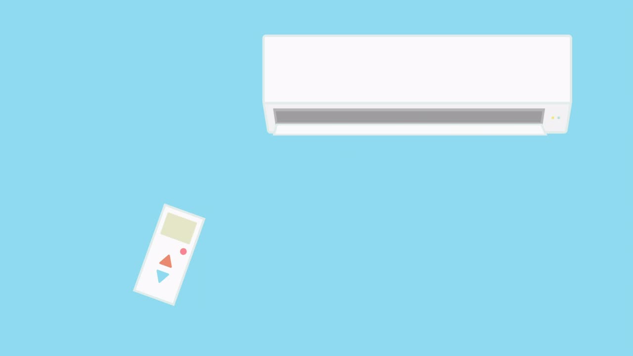 Simple And Cute Air Conditioner Animation Onoff